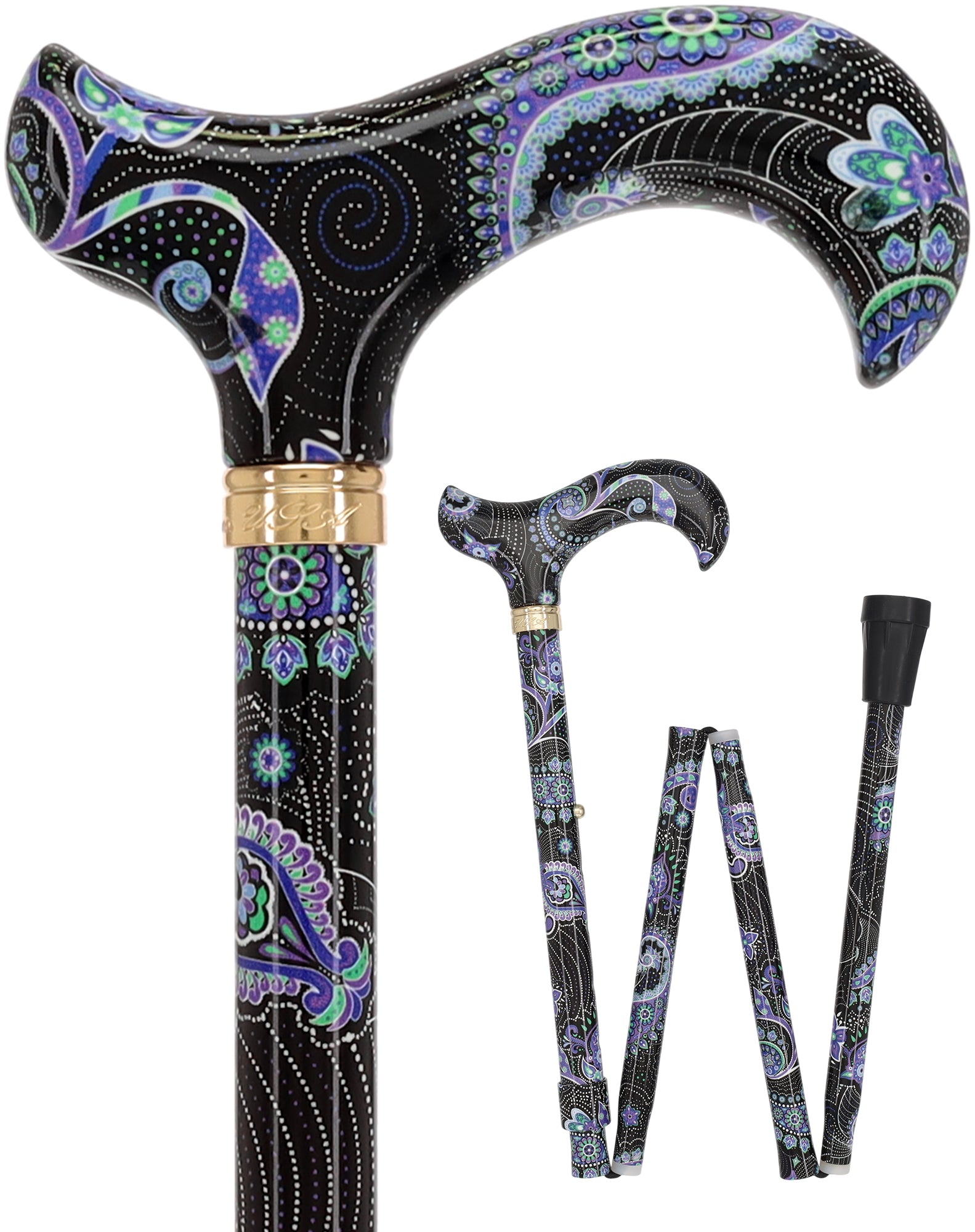 Purple Majesty Designer Folding Cane w/ SafeTbase- Adjustable Questions & Answers