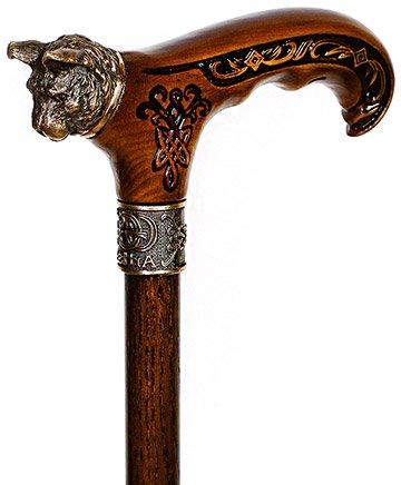 Mystical Cat with Bronze Head: Handcarved Cane with Collar Questions & Answers