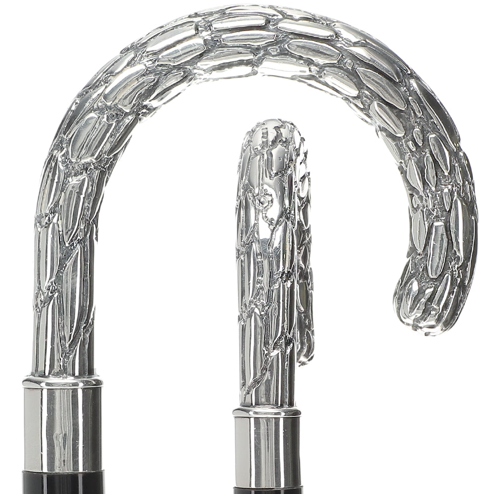 Italian Luxury: Embossed Tourist Cane, Crafted in 925r Silver Questions & Answers