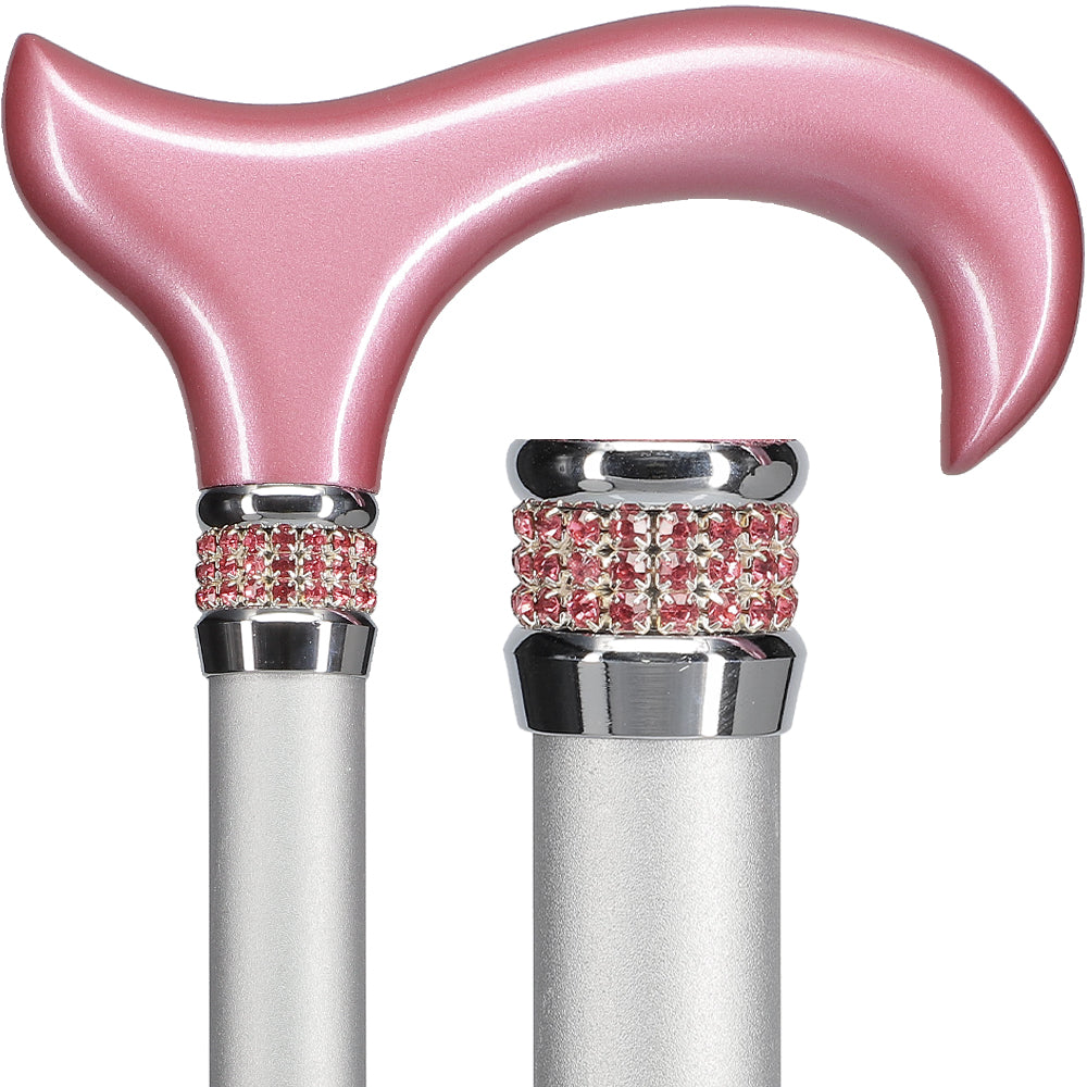 Chic Pink Pearlz Rhinestone Adjustable Orthopedic Derby Cane Questions & Answers