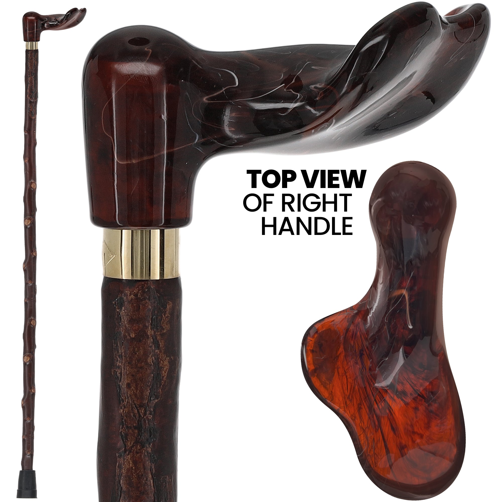 Blackthorn & Translucent Amber Style: Comfort Palm Grip Cane Questions & Answers