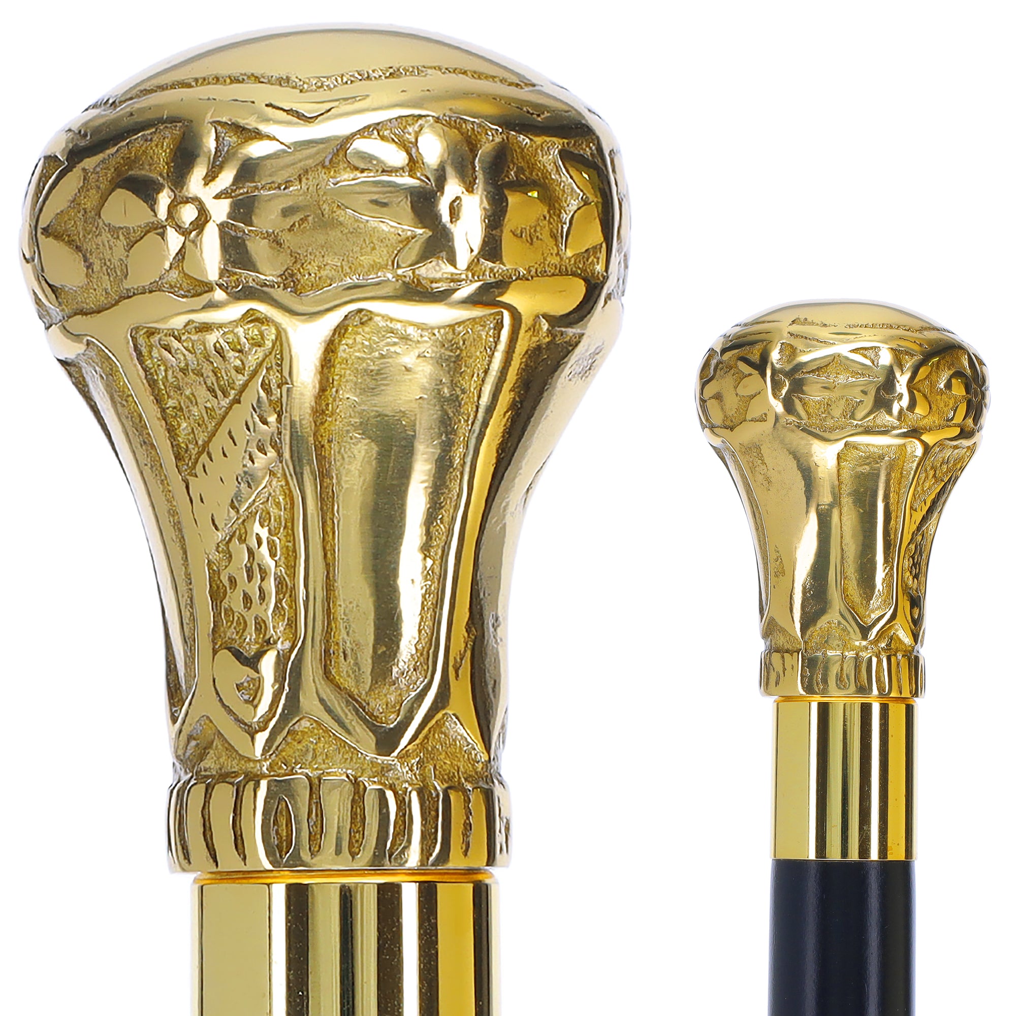 Premium Brass Knob Walking Cane: Custom Shaft & Collar Questions & Answers