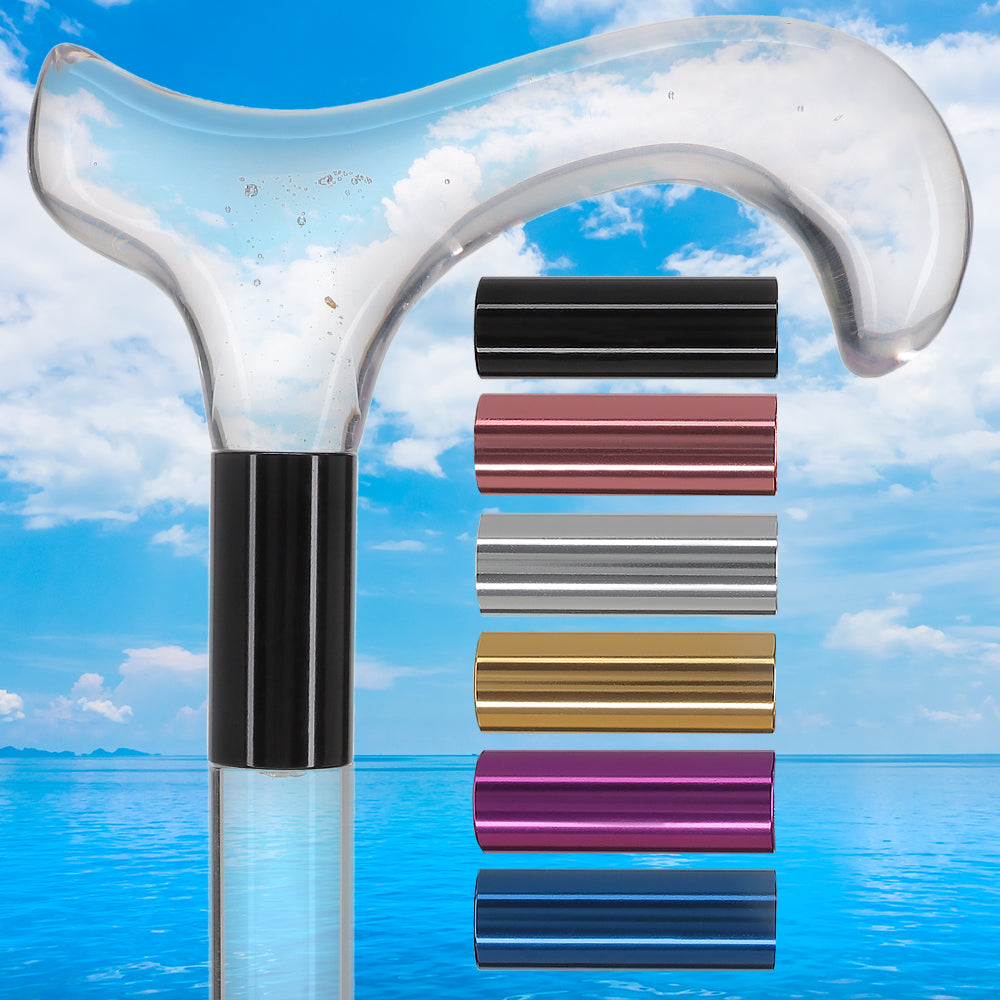 Elevate Style: Clear Lucite Cane with Customizable Collar Questions & Answers