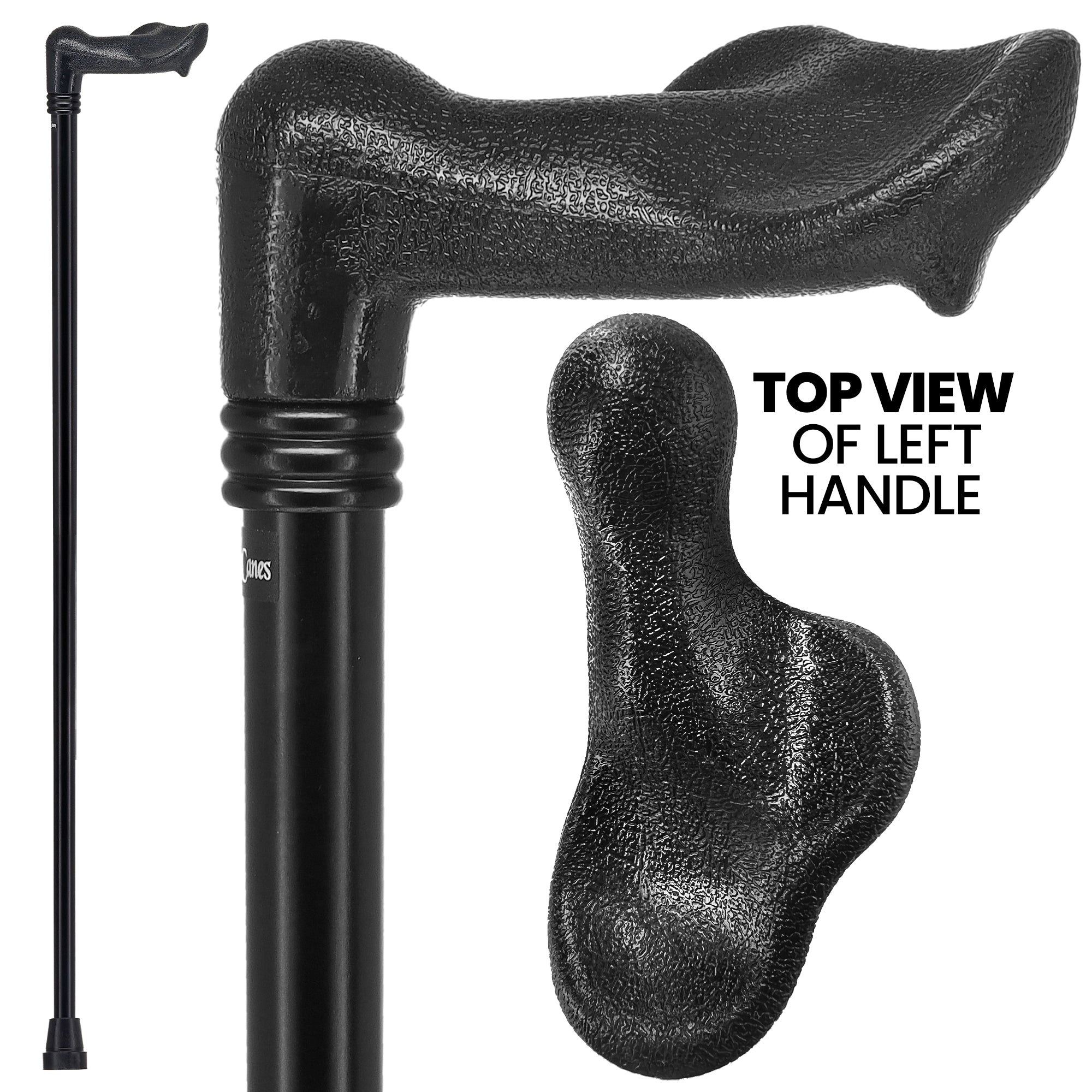 Comfy Black Palm-Grip Cane: Beechwood Shaft & Collar Questions & Answers