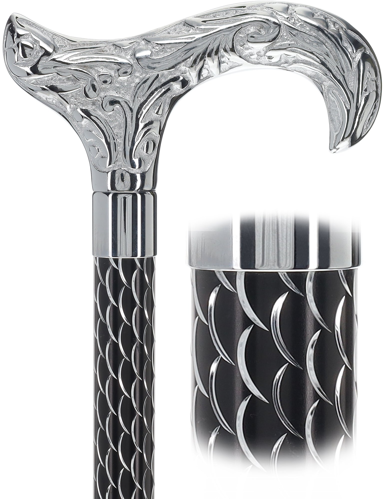 Derby Premium Chrome Brass Cane: Laser-Etched Custom Shaft Questions & Answers