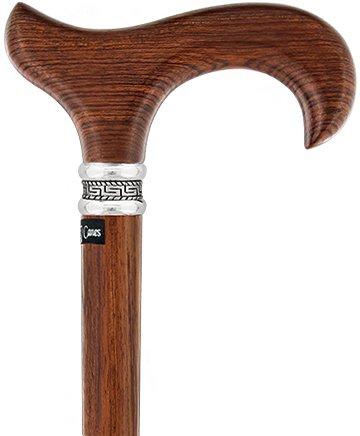 Luxurious Exotic Bubinga: Rich Grain Wood Cane with Pewter Collar Questions & Answers