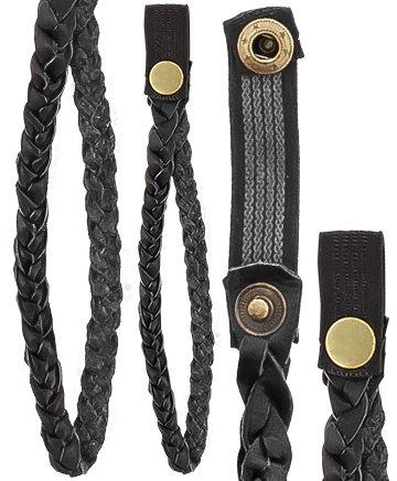 Cane Wrist Strap with Snap - Genuine Black Braided Leather (fits 18mm + sized shafts) Questions & Answers