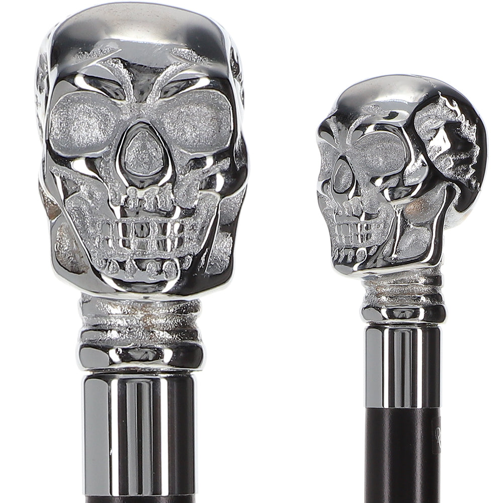 Premium Brass Chrome Skull Handle Stick: Black Beechwood Questions & Answers
