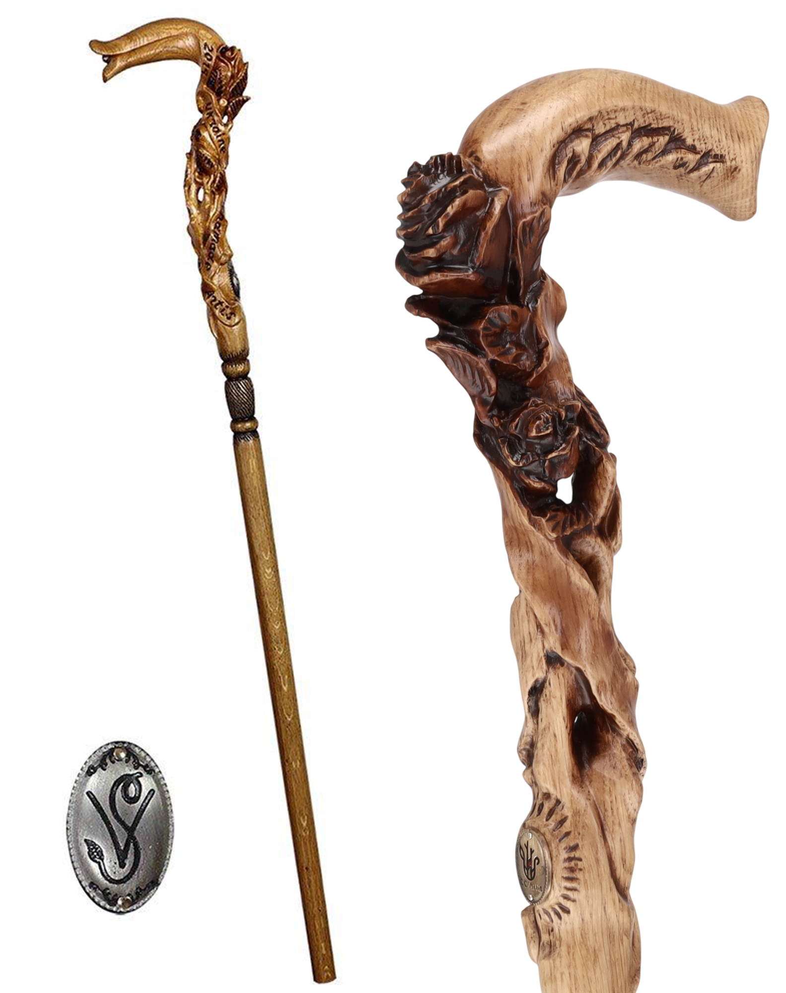 is the rose artisan intricate hand carved cane two piece or one piece