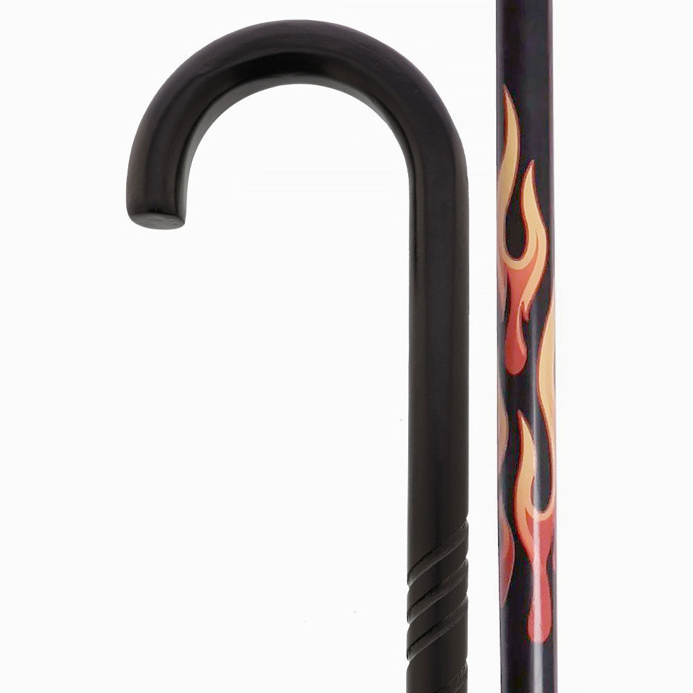 Dr. House's Exact Replica: Flame Tourist Cane - Black Beechwood Questions & Answers