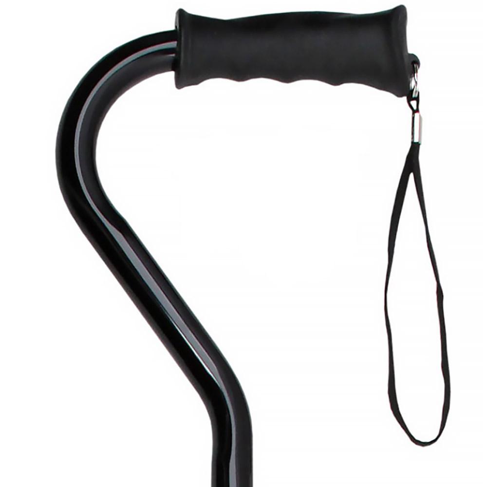 Black Aluminum: Adjustable Offset Walking Cane with Grip Questions & Answers