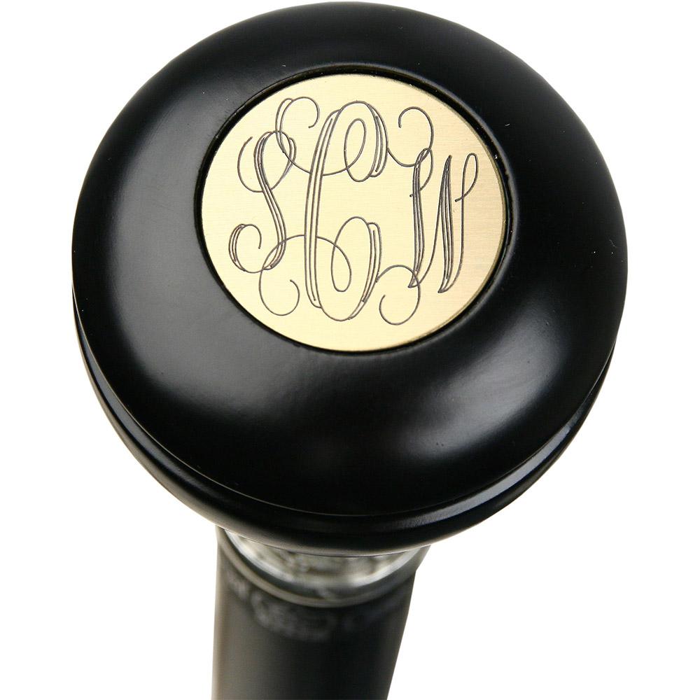 Personalized Engraved Knob Stick: Black Beechwood Shaft Questions & Answers