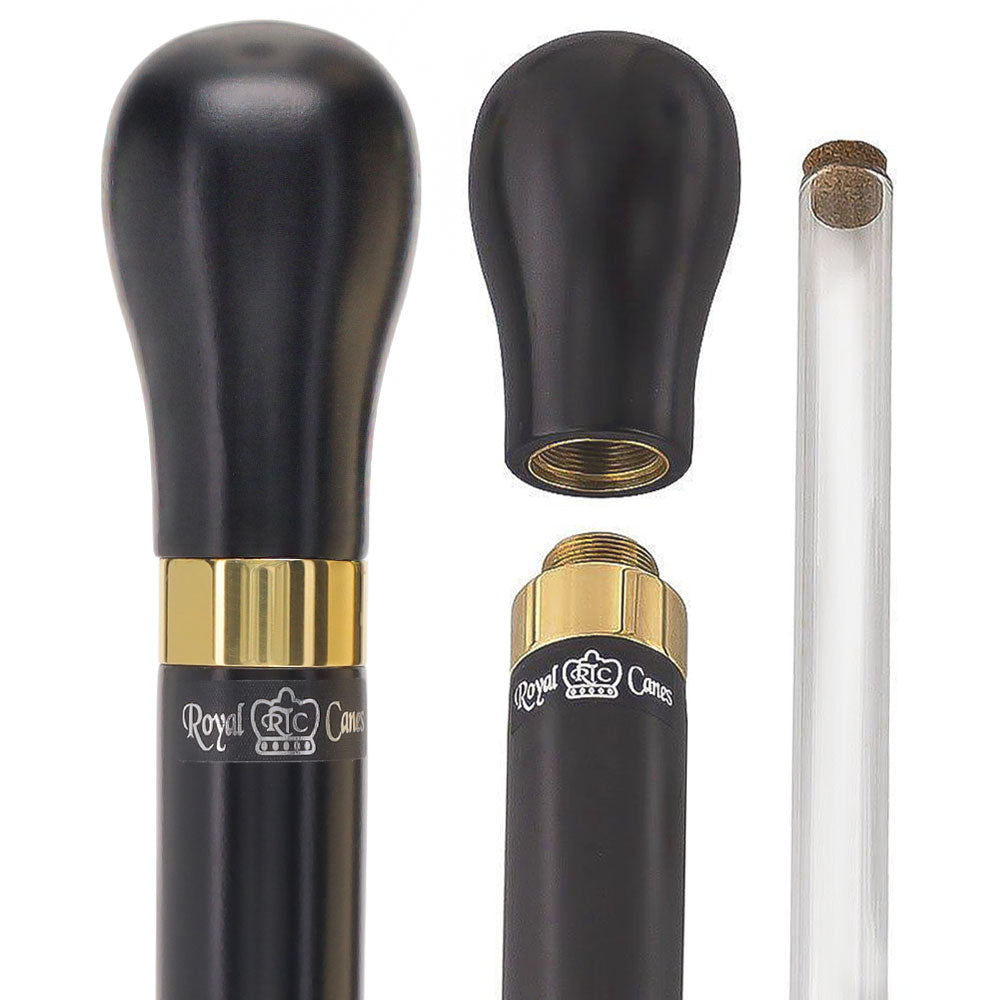 Brandy Flask Smuggler Knob Stick: Beechwood Shaft, Unique Design Questions & Answers