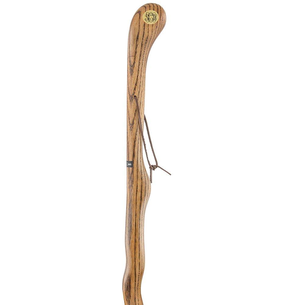 Brown Ash Riverbend Hiking Staff: Customizable with Engraving Questions & Answers