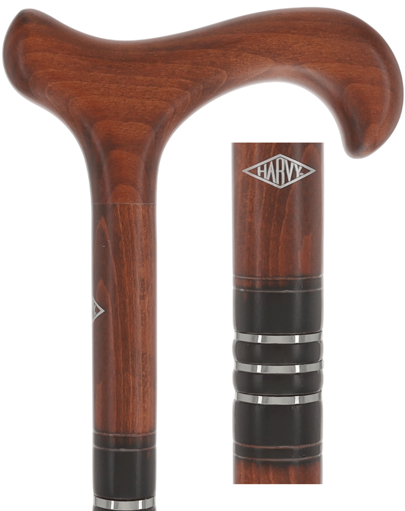 Cherrywood Derby Walking Cane: Triple Nickel Ring Design Questions & Answers
