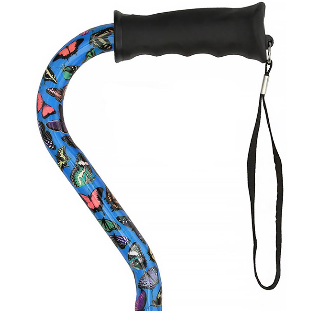 Butterfly: Comfort Grip Adjustable Offset Walking Cane Questions & Answers