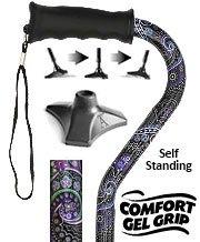 Purple Majesty Adjustable Offset Walking Cane w/ Comfort Grip and Able Tripod Base Questions & Answers