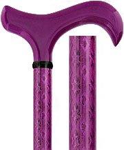 Purple 3D Diamond Pattern Adjustable Derby Carbon Fiber Walking Cane Questions & Answers
