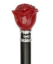 Red Rose Flower Knob Walking Stick With Black Beechwood Shaft and Collar Questions & Answers