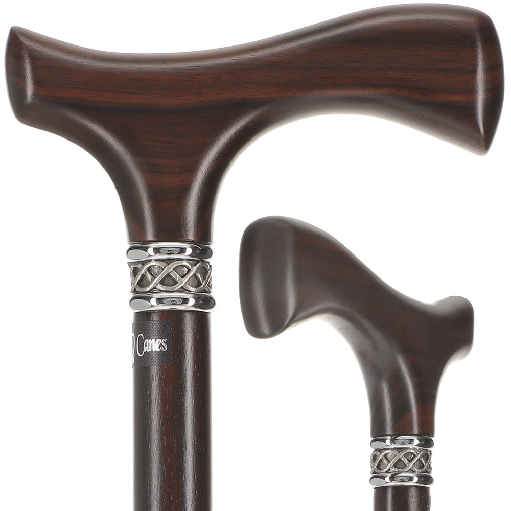 Genuine Luxury Ebony Slim Line Fritz Cane with Pewter Collar Questions & Answers