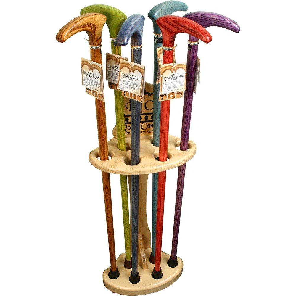 Premium Compact Cane Stand, Pine Wood - Holds 6 Questions & Answers