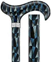 Blue Reflection Designer Derby Adjustable Walking Cane w/ Engraved Collar Questions & Answers
