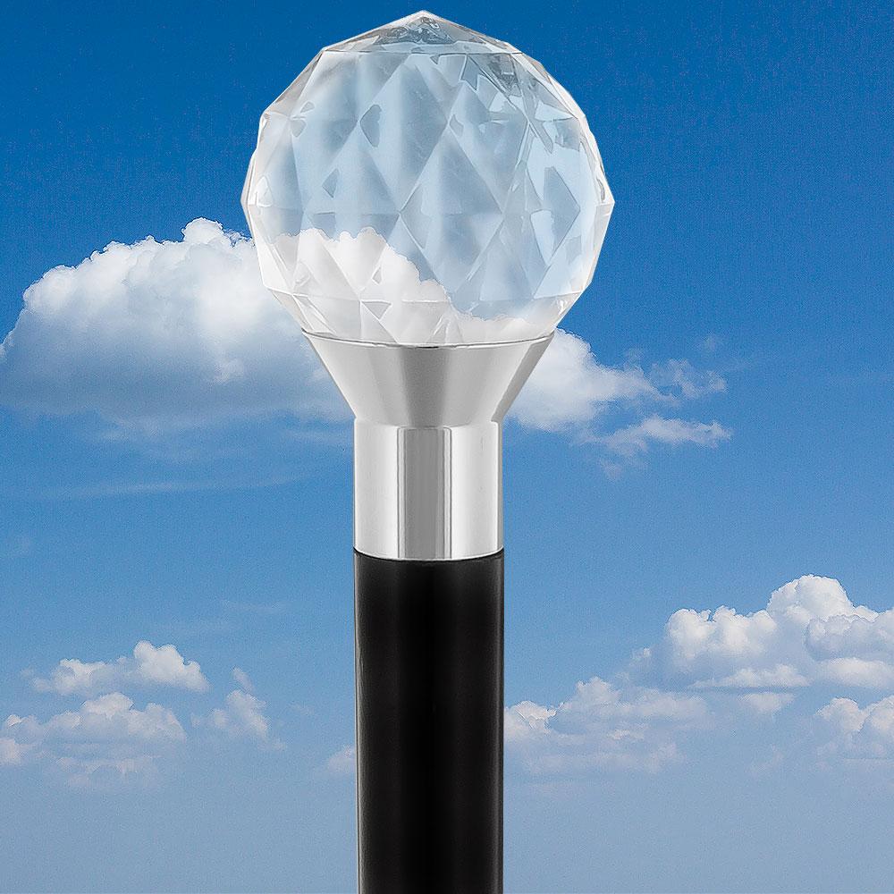 Crystal-Like Lucite Ball Handle Cane - Sophisticated Design Questions & Answers