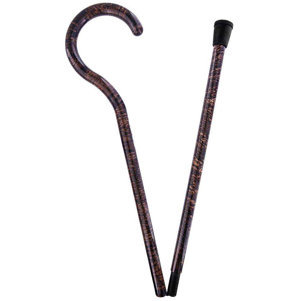 Carbon Fiber Folding Tourist: Faux Wood Walking Cane, 2-Piece Questions & Answers