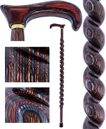 USA-Made Twisted Spiral Cane: Rustic Red Durable Laminate Questions & Answers