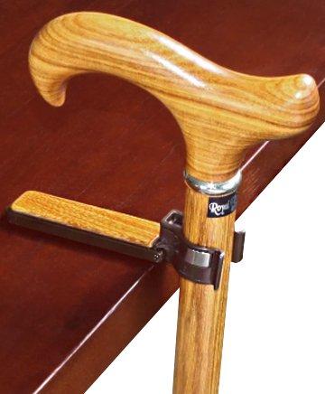 Auto Flip-Up Zebrano Wood Cane Holder: Easy Store-Away Design Questions & Answers