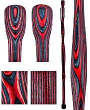 Colortone Red & Black Hiking Staff with Laminated Birchwood Shaft and Compass Questions & Answers