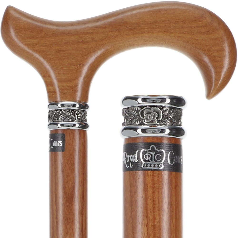 Afromosia Derby Cane: Distinct Afromosia Wood, Pewter Collar Questions & Answers
