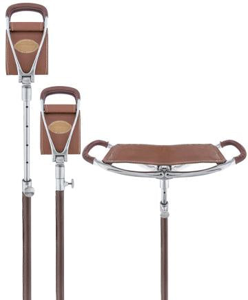 How is the cane stablelized when converted into a seat.  (Tripod type legs)?