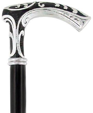 Silver 925r Fritz Liberty Handle Walking Cane with Black Beechwood Shaft and Collar Questions & Answers