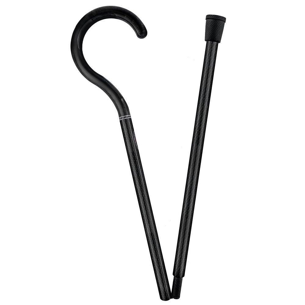 Triple Wound Carbon Fiber: Folding Black Tourist Walking Cane, 2-Piece Questions & Answers