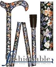 Flowers Forever Folding Adjustable Derby Walking Cane With Aluminum Shaft and Brass Collar Questions & Answers